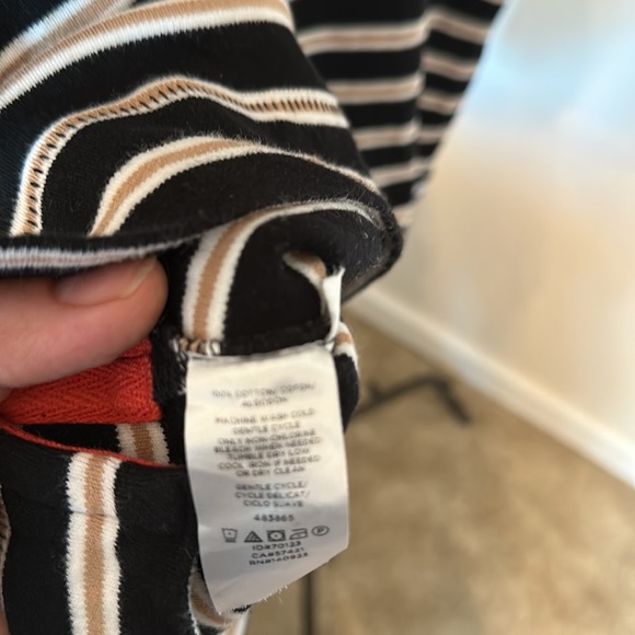 Lou & Grey Cotton Long Sleeve Stripe Dress Size L - Picture 8 of 9